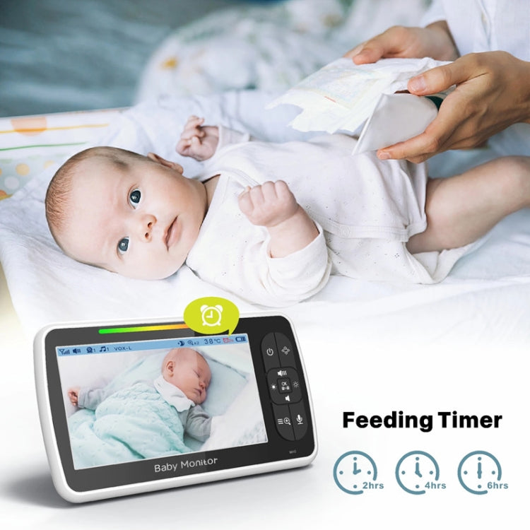 SM650 Wireless Video Baby Camera Intercom Night Vision Temperature Monitoring Cam(UK Plug)