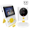 855P 2.4 inch Home Wireless Yellow Baby Monitor with Baby Surveillance Camera(US Plug)