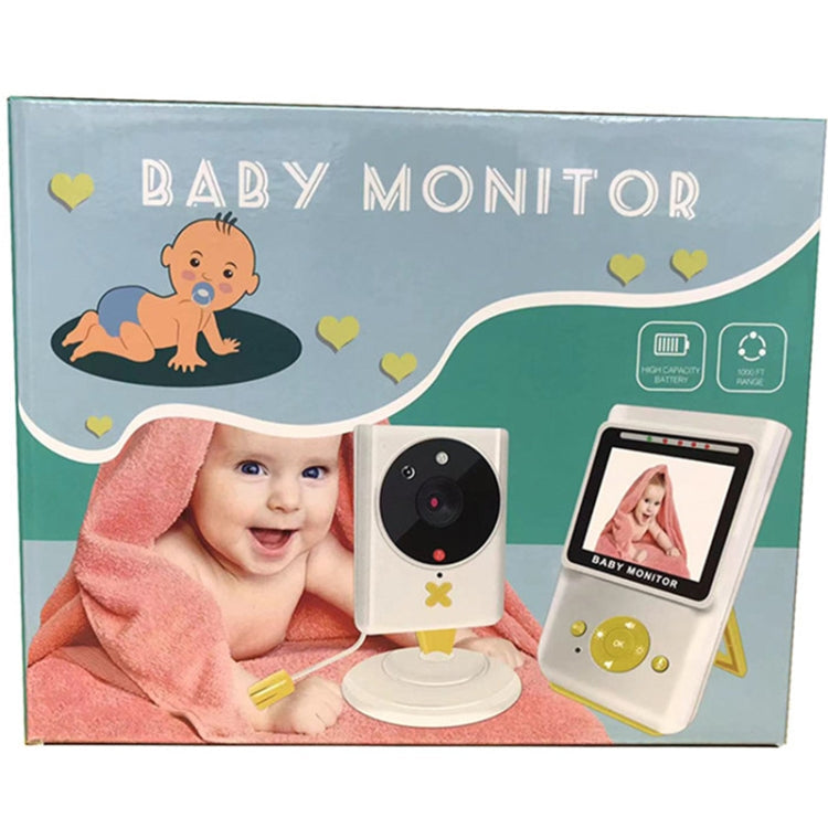 855P 2.4 inch Home Wireless Yellow Baby Monitor with Baby Surveillance Camera(EU Plug)