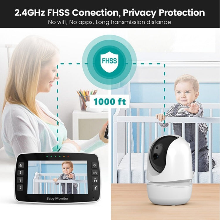 SM43A 4.3inch Color Display Night Vision Smart Zoom Baby Monitor Camera(AU Plug)