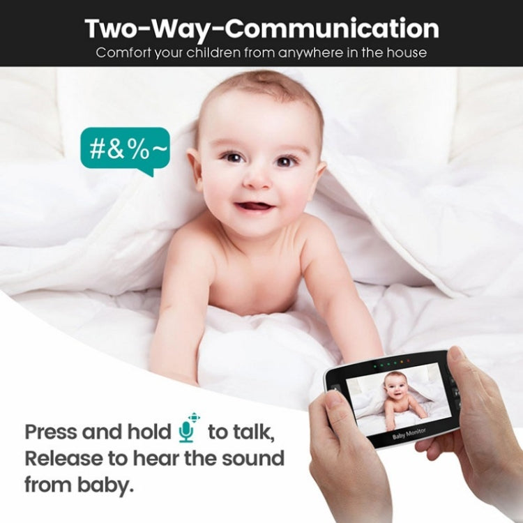 SM43A 4.3inch Color Display Night Vision Smart Zoom Baby Monitor Camera(US Plug)