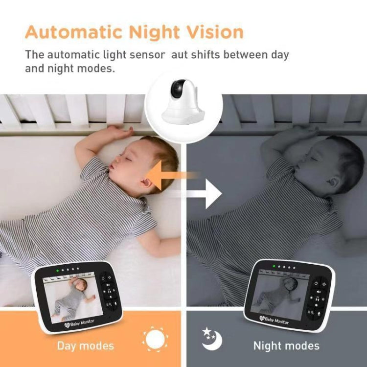 SM935 3.5 inch LCD Screen Wireless Video Baby Monitor Night Vision Two-Way Audio IP Camera(US Plug)