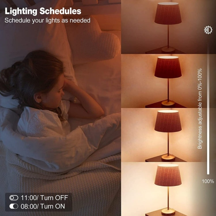 DP01 2pcs TUYA WiFi Smart Light Bulb 15W E26 E27 RGB + White + Warm White LED Bulb