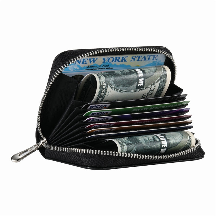 For AirTag Zipper Wallet Protective Cover Case(Black)