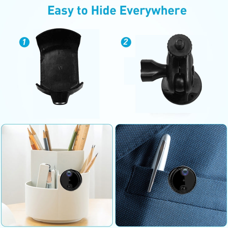 R10 4K HD Night Vision Cell Phone Remote Camera WiFi Webcam Home Network Monitor Camera(White)