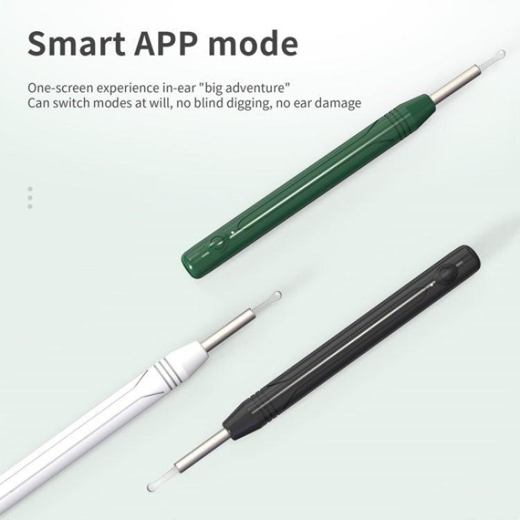 W1 Smart WiFi Ear Pick Cleaning Kit Ear Wax Removal Tool with LED Light(White)
