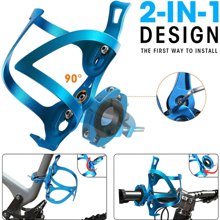With Rotation Base JUNSUNMAY Bike Cup Holder Cages Bicycle Water Bottle Aluminum Alloy Bracket(Silver)