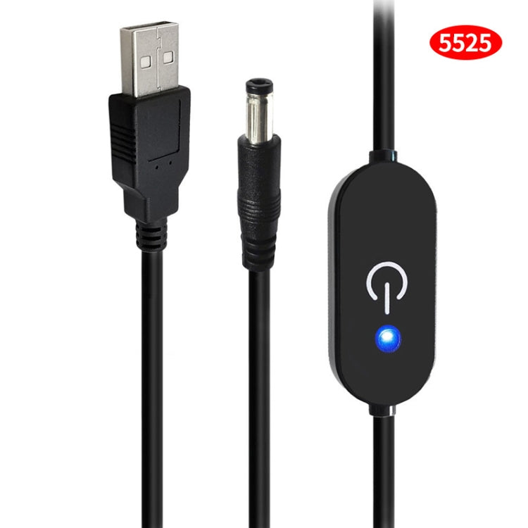 JUNSUNMAY 5525 to USB LED Touch Inline Dimmer Switch Controller for Single Color,Length 100cm