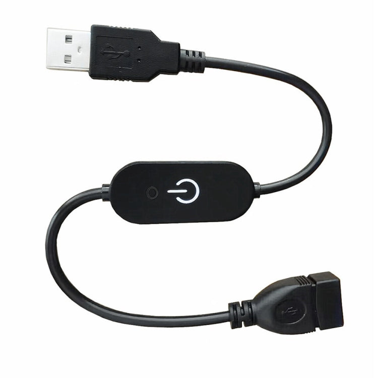 JUNSUNMAY USB LED Touch Inline Dimmer Switch Controller for Single Color, Length 30cm(Black)