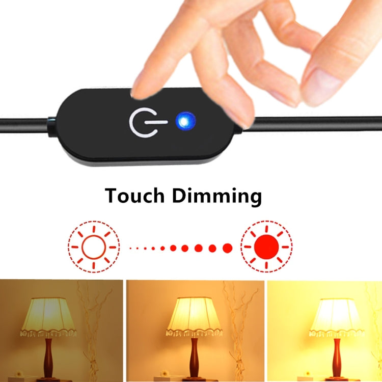 JUNSUNMAY USB LED Touch Inline Dimmer Switch Controller for Single Color, Length 30cm(White)