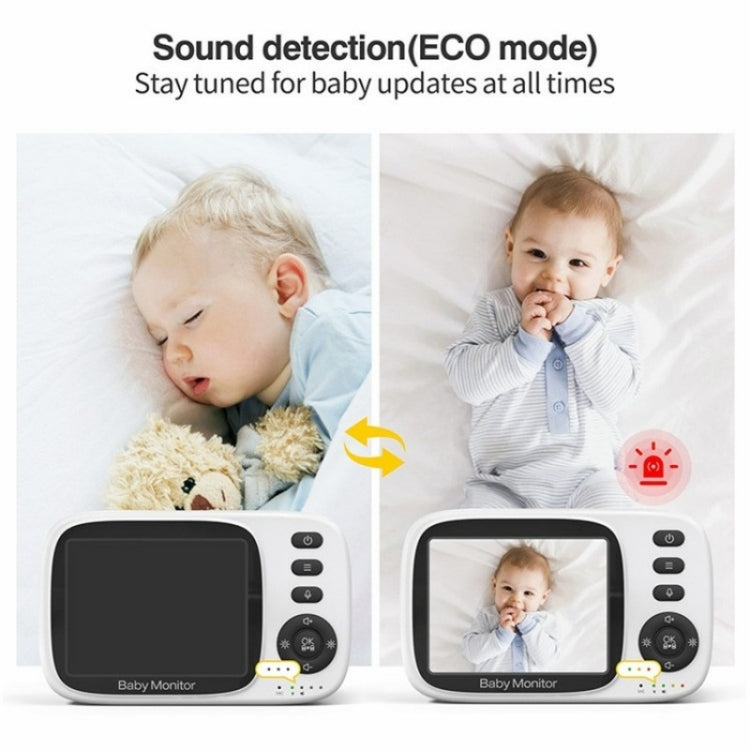 MC632A 2 Way Voice Talk Temperature Monitoring Baby Camera 3.2 inch Screen Baby Monitor(UK Plug)