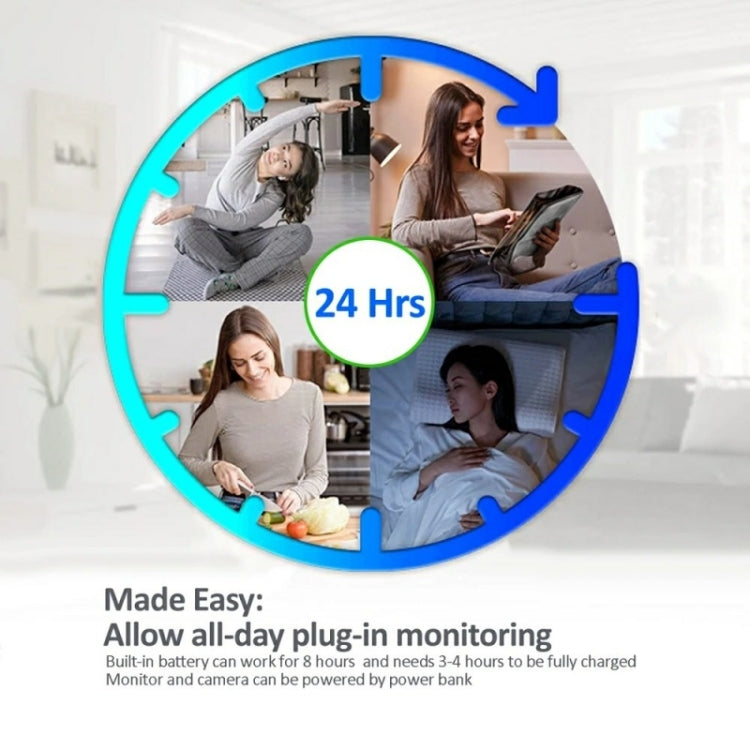 Temperature Detection 2 Way Voice Baby Security Video Camera 2.8-inch LCD Baby Monitor(US Plug)