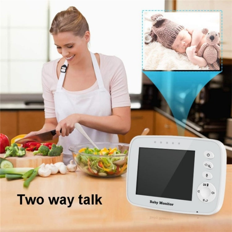 SM32PTA Two-Way Audio Night Vision Surveillance Camera 3.5 inch Baby Monitor(EU Plug)