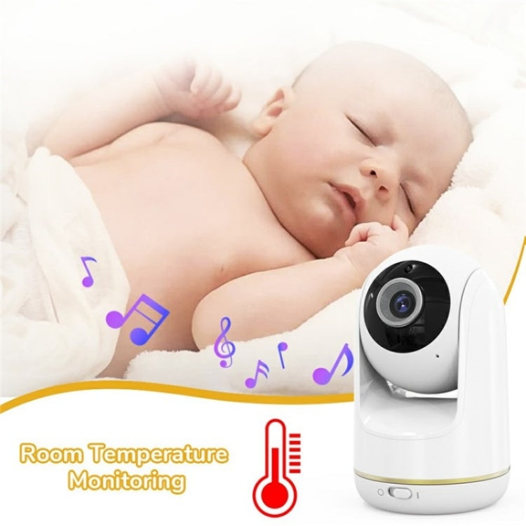 VB803 Built-in Lullabies PTZ Rotation HD Baby Security Camera 5-inch Baby Monitor(EU Plug)