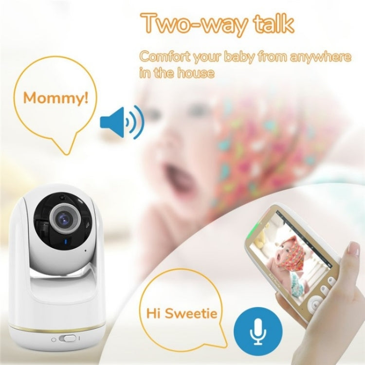 VB803 Built-in Lullabies PTZ Rotation HD Baby Security Camera 5-inch Baby Monitor(AU Plug)