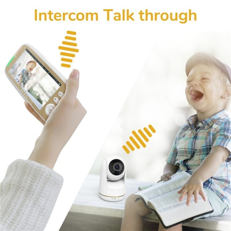 VB803 Built-in Lullabies PTZ Rotation HD Baby Security Camera 5-inch Baby Monitor(AU Plug)