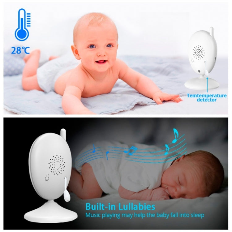 R306 Room Temperature Monitor Intercom Camera 2.0-inch Night Vision Wireless Baby Monitor(US Plug)
