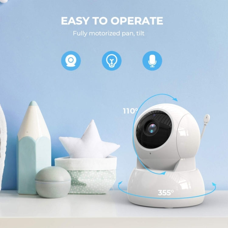 Infrared Night Vision Two-way Intercom Baby Monitor 5-inch Wireless Digital Monitor(EU Plug)
