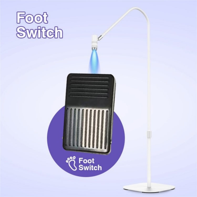 HD-AL10 UV Manicure Eyelash Beauty Floor Lamp Focus Adjustment Touch Dimming with Foot Switch, Plug:US Plug(White)
