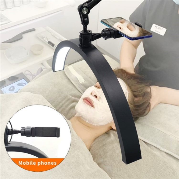 M50X For Lash Artists 20 inch LED Half Moon Light with Pulley Bracket Nail Skin Beauty Lamp(EU Plug)