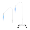 HD-AL20 Aluminum Alloy Beauty UV Lamp for Eyelash Extensions Nail Salon Foot Pedal Control(White)