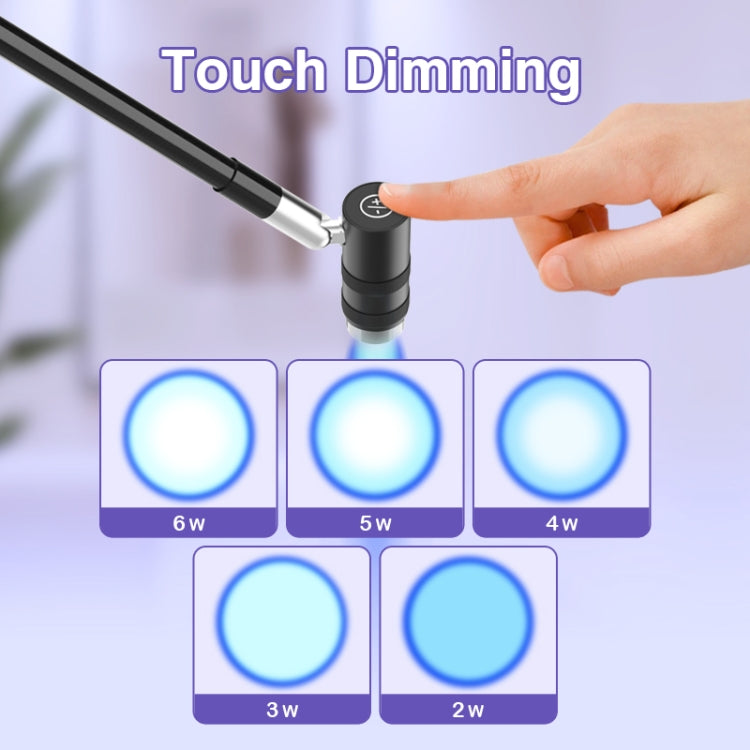 HD-AL20 Aluminum Alloy Beauty UV Lamp for Eyelash Extensions Nail Salon Foot Pedal Control(Black)