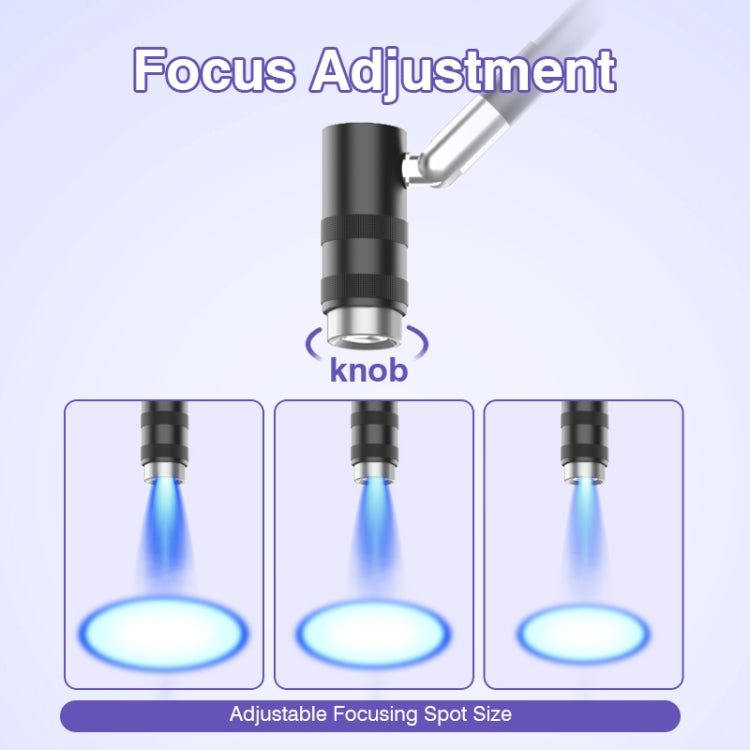 HD-AL20 Aluminum Alloy Beauty UV Lamp for Eyelash Extensions Nail Salon Foot Pedal Control(Black)