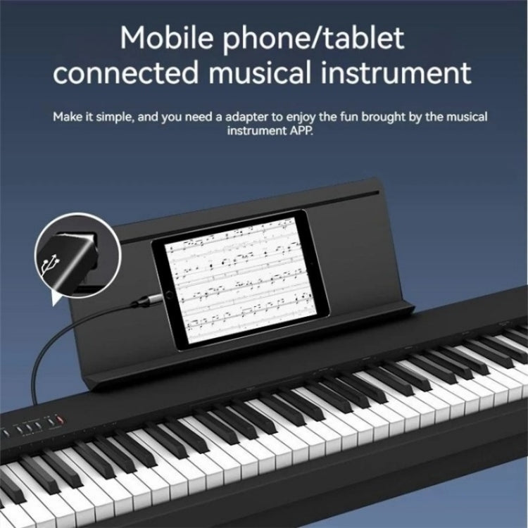 ADS-618 USB-C / Type-C Female to MIDI Male Electric Piano Printer Scanner Adapter(Black)