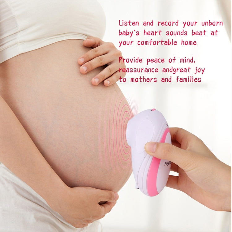 JPD-100S Mini Household Fetal Doppler Prenatal Pocket Baby Ultrasound Detector Angel Sound Heartbeat Pregnant Doppler Monitor(Pink)