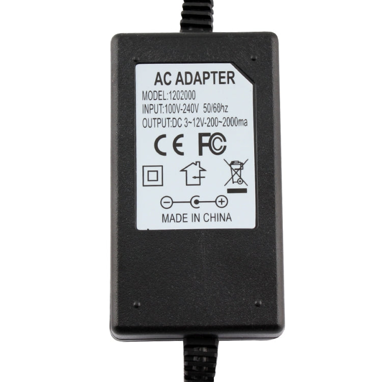 12V Adjustable Power Supply Adapter AC DC 3V - 12V 2A 24W Universal Charger Voltage Regulator Driver EU Plug