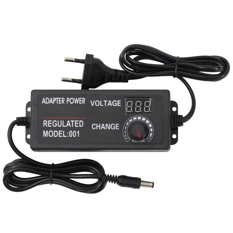 AC To DC Adjustable Voltage Power Adapter Universal Power Supply Display Screen Power Switching Charger EU, Output Voltage:3-12-5A
