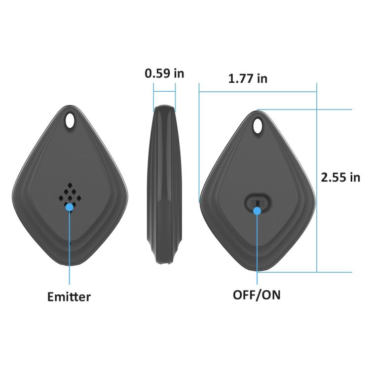 Outdoor Mosquito Repellent Portable Ultrasonic Insect Repellent Insecticide USB Charging Intelligent Frequency Conversion(Black)