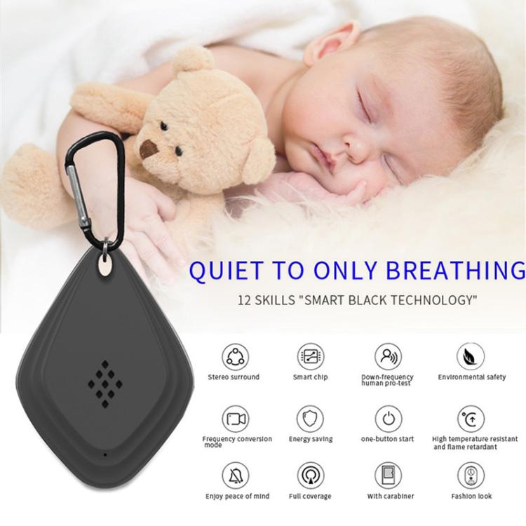 Outdoor Mosquito Repellent Portable Ultrasonic Insect Repellent Insecticide USB Charging Intelligent Frequency Conversion(Black)