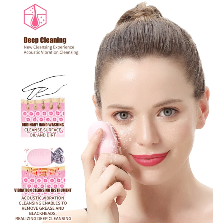 2 in 1 Electric Facial Cleansing Brush Waterproof face Skin   Cleansing Massager Silicone Vibration Scrubber Pore   Clear Blackhead Remover