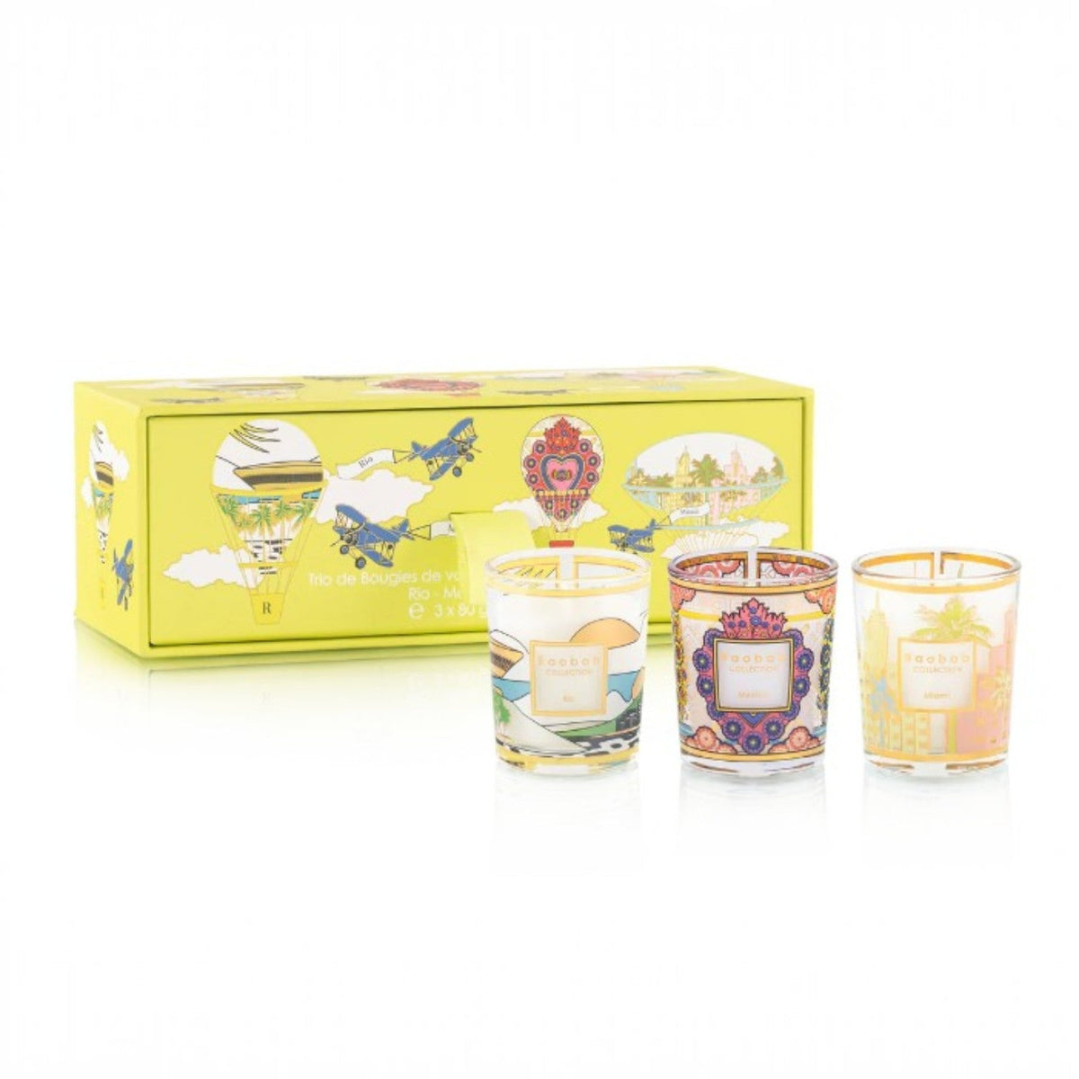 Baobab Trio Travel Candles RIO - MEXICO - MIAMI