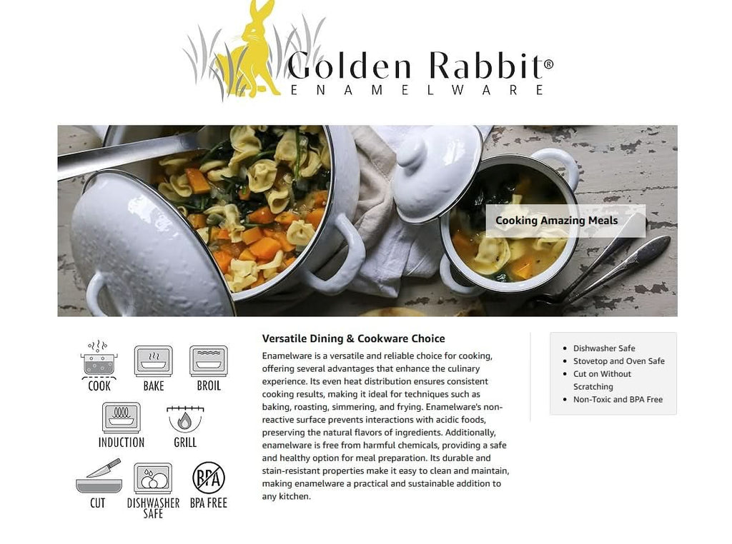 Golden Rabbit Enamelware Modern Monet Sandwich Plates - Set of 4