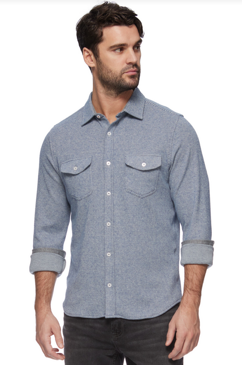 HERO SOLID TWILL KNIT FLANNEL SHIRT