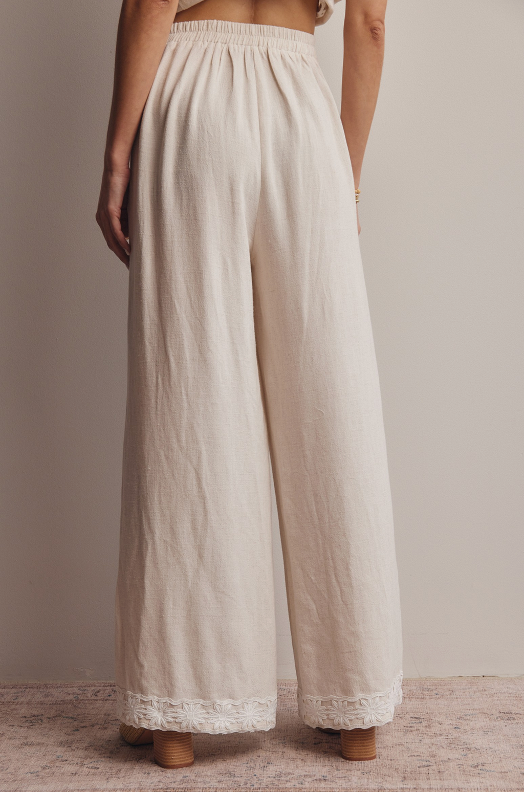 Embroidered Square-neck Tank & Pants Set