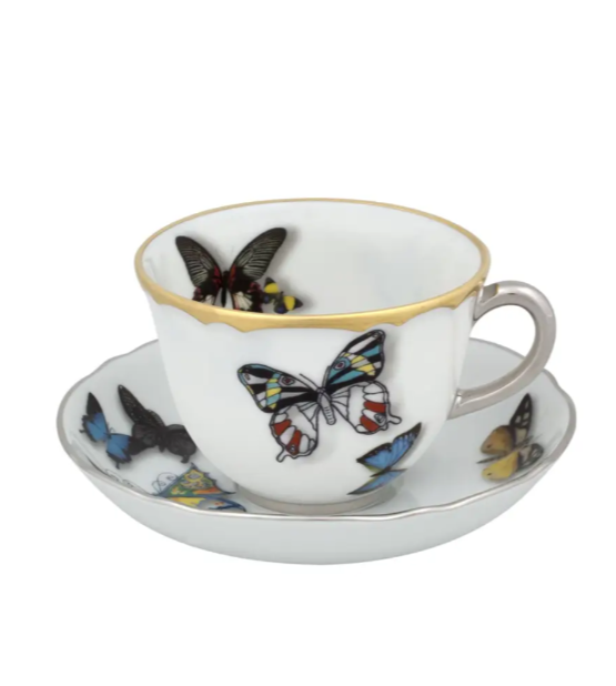 Christian Lacroix X Vista Butterfly Parade Coffee Cups & Saucers Set