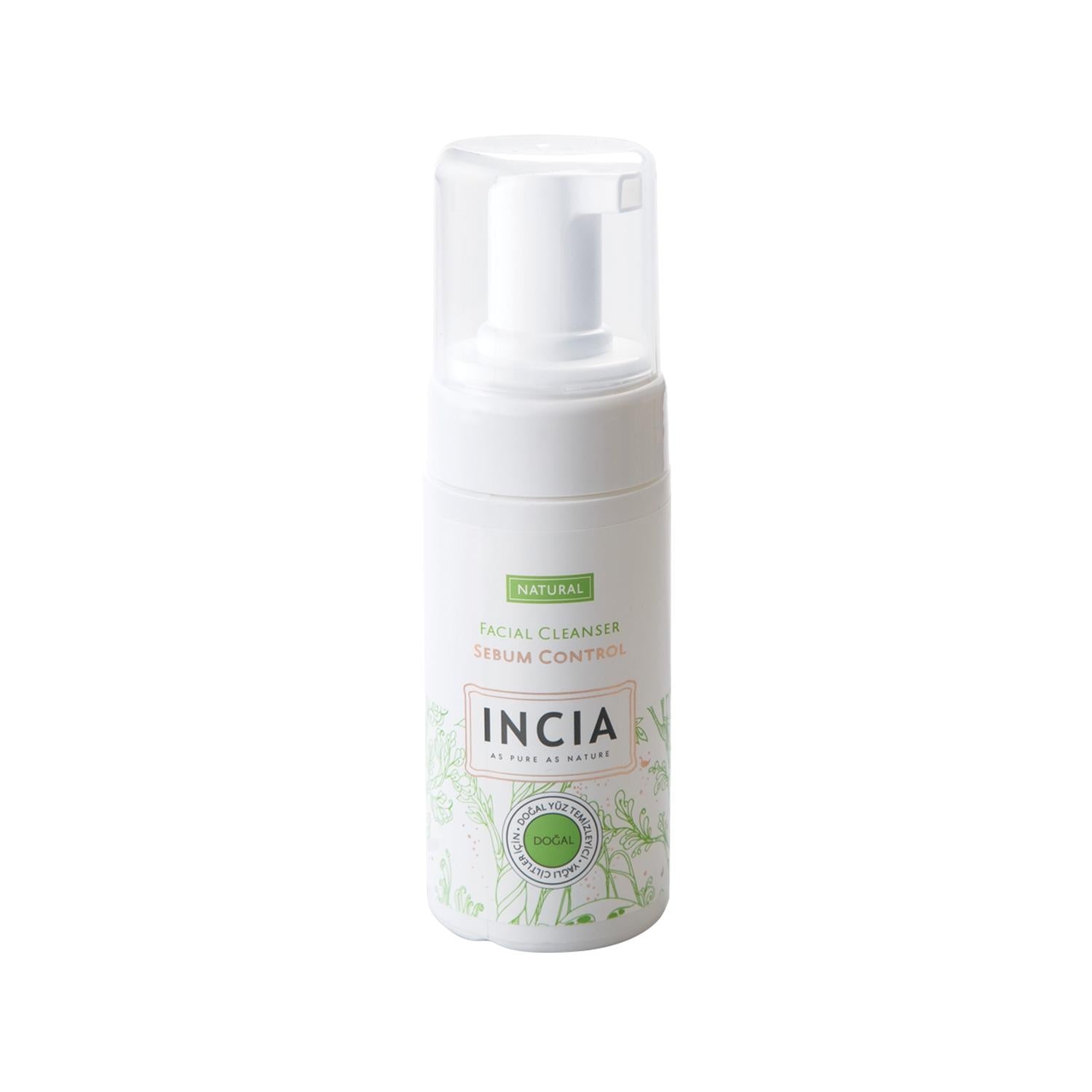 INCIA Natural Face Cleanser for Oily Skin - Gentle, Effective, and Chemical-Free - 4.23 fl oz