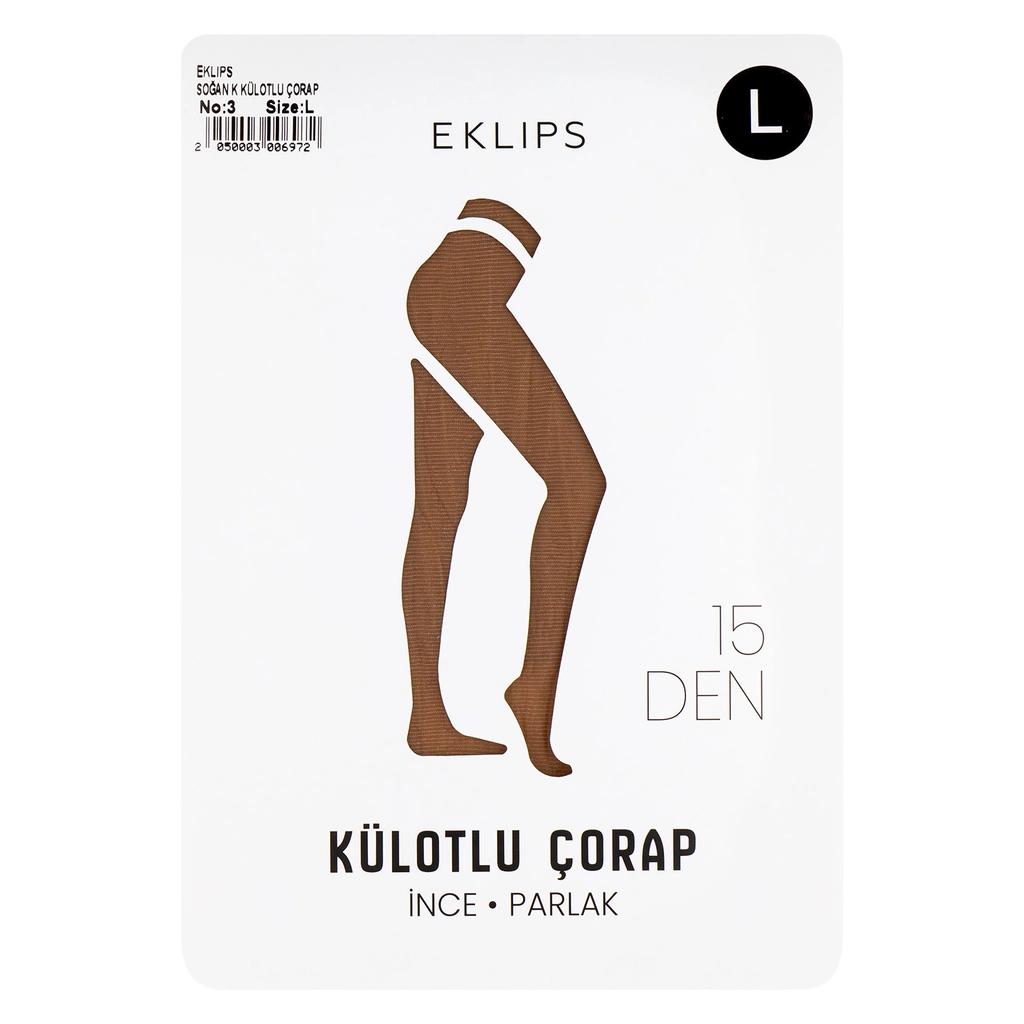 Eklips Sheer Pantyhose in Onion Skin Warm Nude Size L