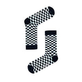 Carnaval Checkered Black and White Socks - Comfortable, Stylish, and Versatile Casual Footwear for Fashion-Conscious Individuals