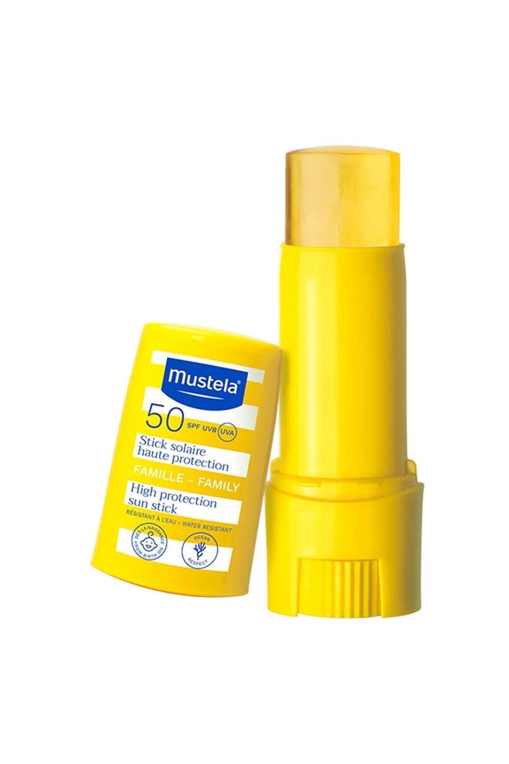 Mustela SPF50+ Sunscreen Stick for Family - 9ml - High Protection, Portable & Non-Greasy