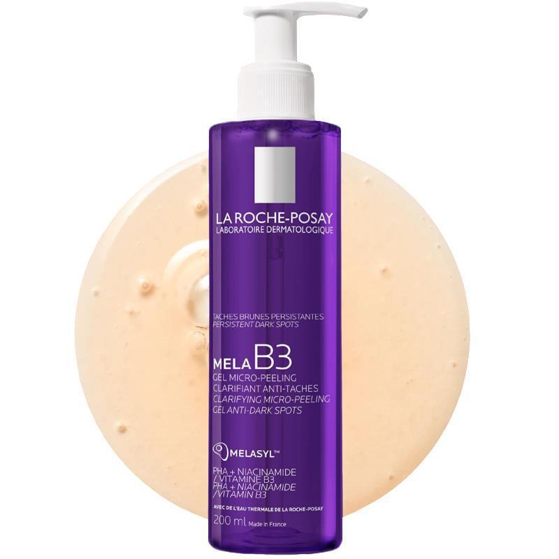 La Roche Posay Mela B3 Dark Spot Correcting Cleansing Gel - Niacinamide & Melasyl for Face & Body, 6.76 fl oz