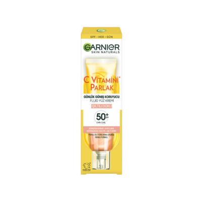 Garnier Daily Sunscreen Face Cream with Vitamin C & SPF50+ - Brightening, Vegan Formula for Sensitive Skin