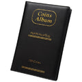 PU Leather Russian Cover 150 Coins Collection Album Holder Book(Black)