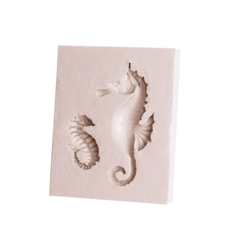 2 PCS Hippocampus DIY Modeling Mold Fondant Silicone Cake Chocolate Mold Baking Tool(Pink)