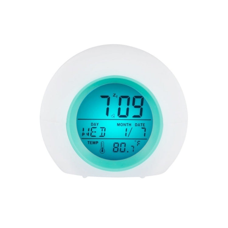 Round Color Light Gradient Alarm Clock Perpetual Calendar Clock