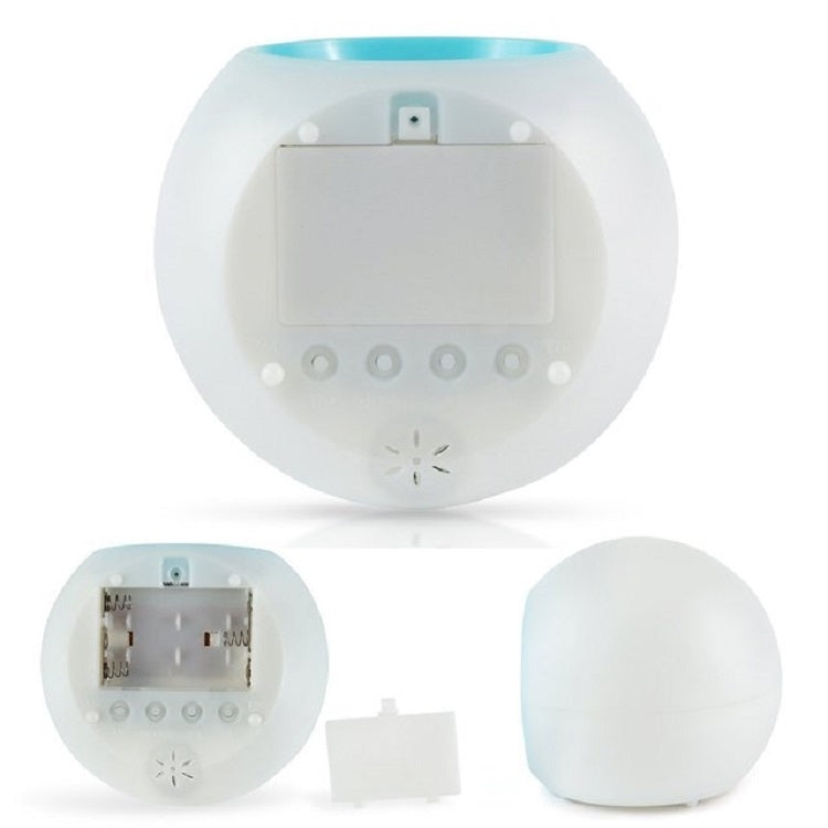Round Color Light Gradient Alarm Clock Perpetual Calendar Clock