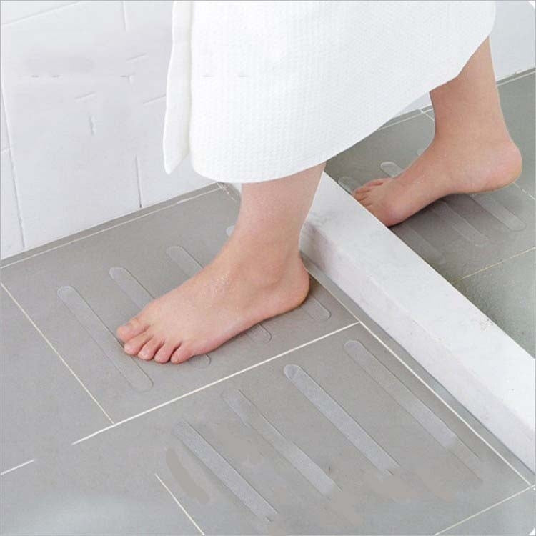 5 in 1 Stairs And Steps Non-slip Tape Bathroom Shower Room Anti-slip strip Bathtub Transparent Anti-slip Stickers, Size:2x20CM